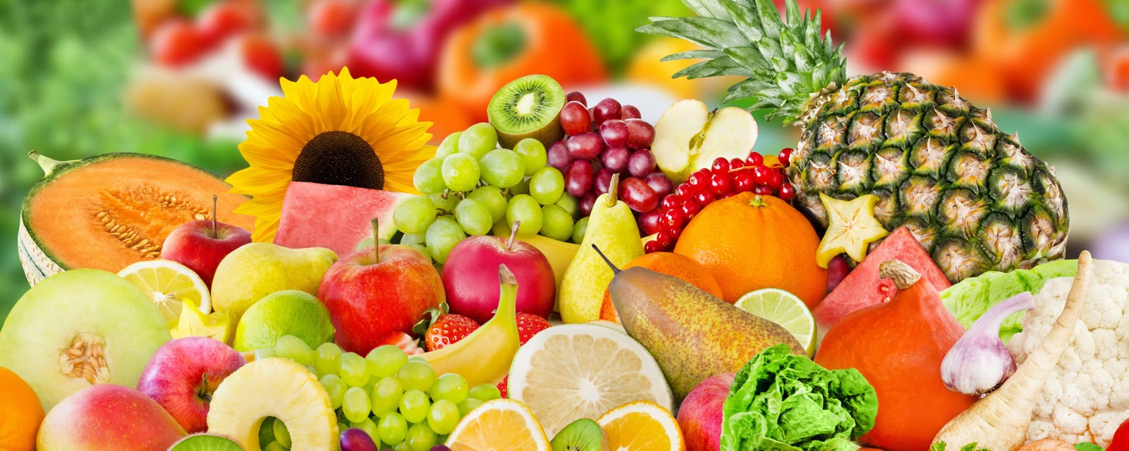 a multitude of different fruits in a collage