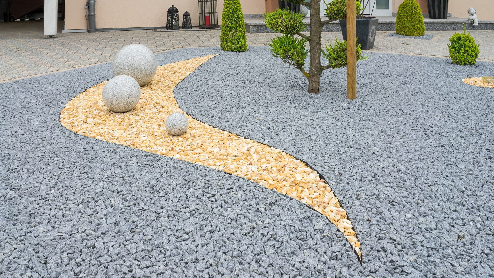 a modern gravel garden