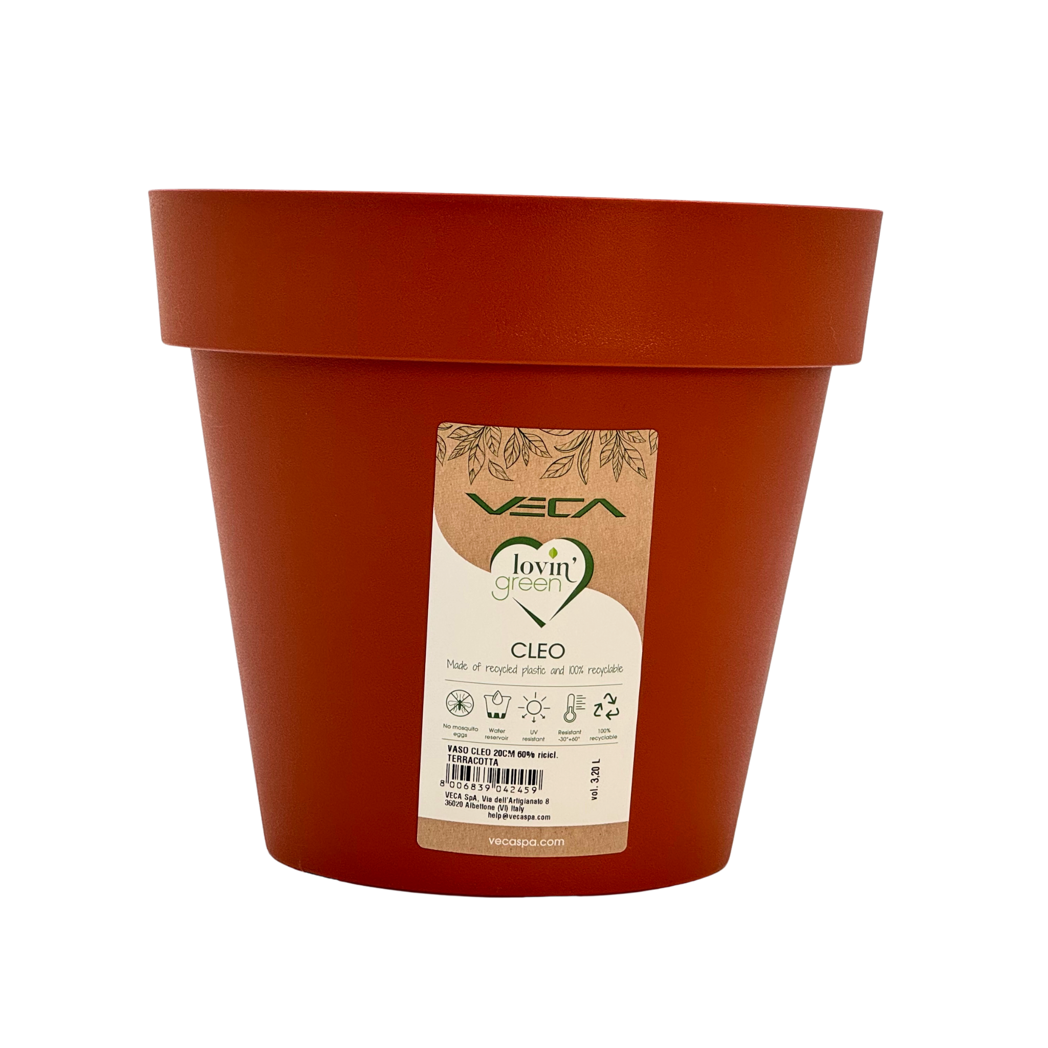 20cm Cleo Small Outdoor Recycled Plastic Plant Pot