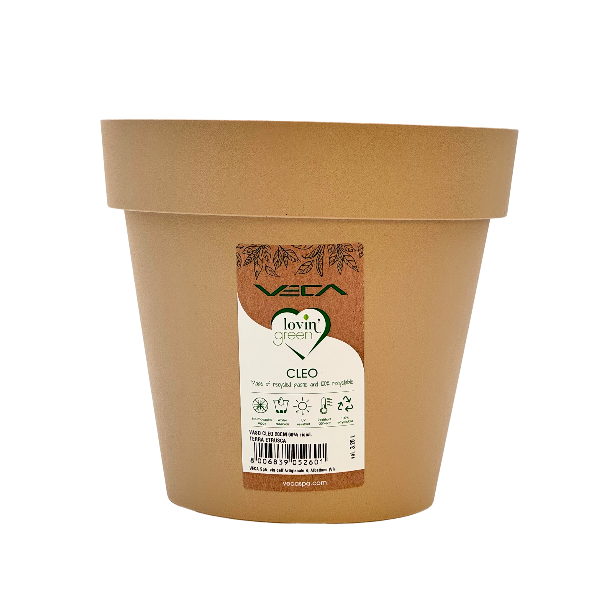 20cm Cleo Small Outdoor Recycled Plastic Plant Pot