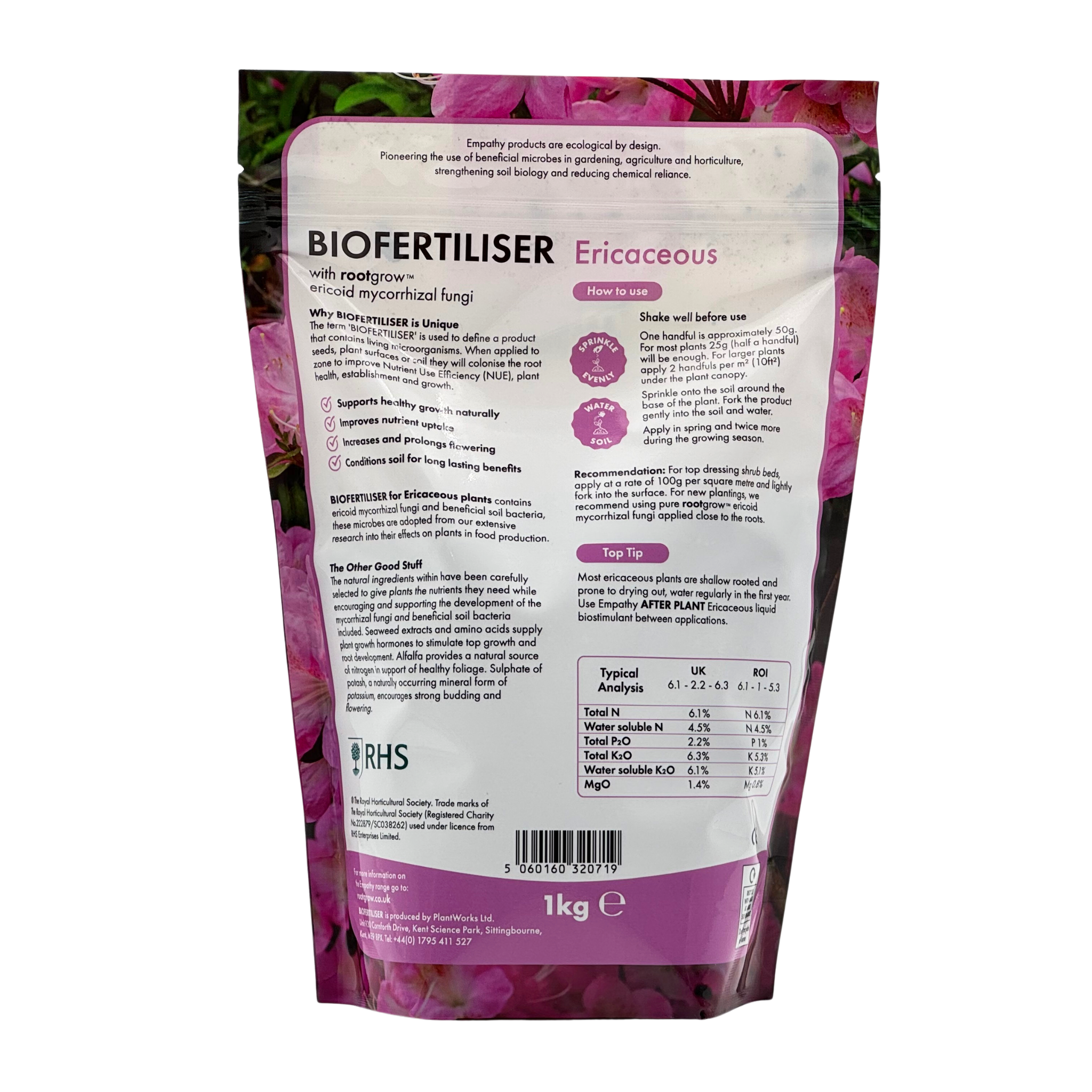 Empathy After Plant Ericaceous Biofertiliser (1kg)