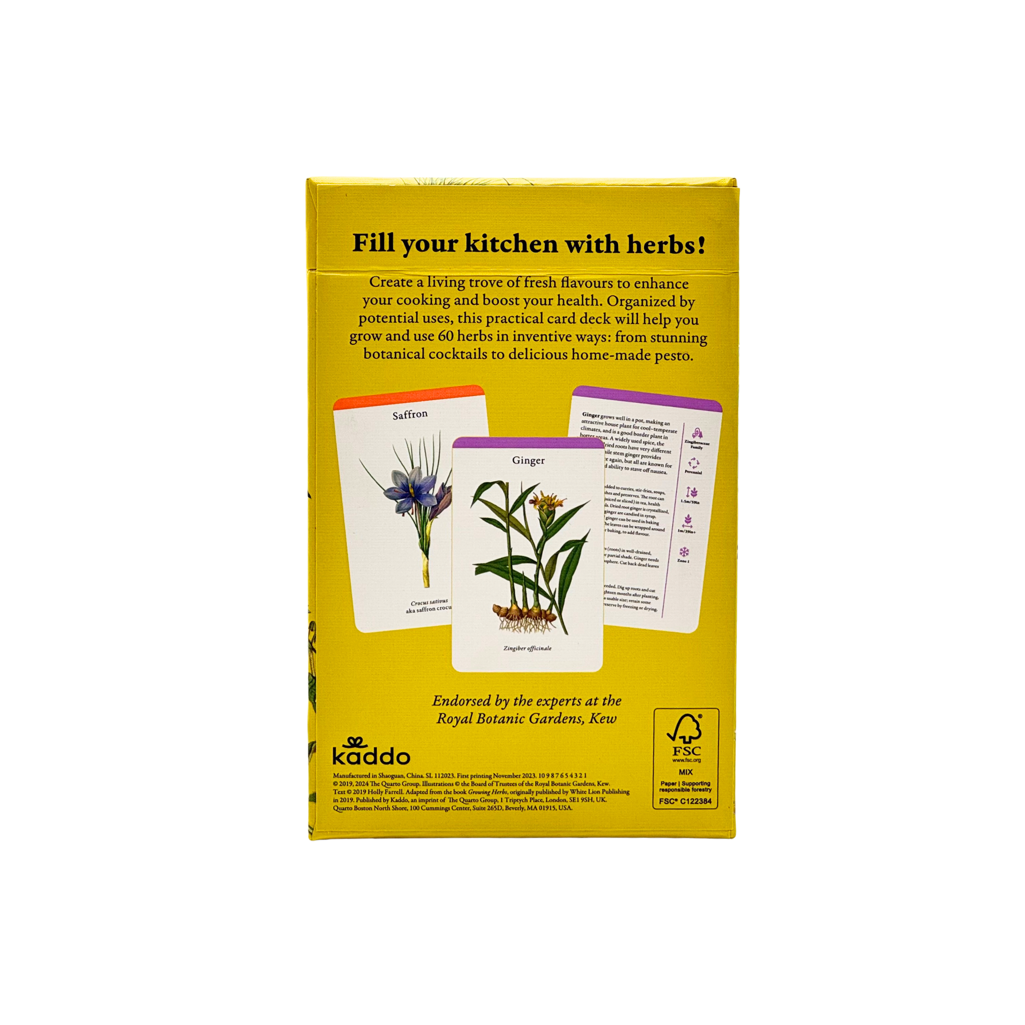 A Kitchen Full Of Herbs Practical Card Deck - Kew Royal Botanic Gardens