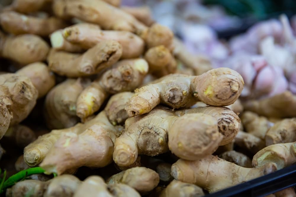 ginger root sections on show