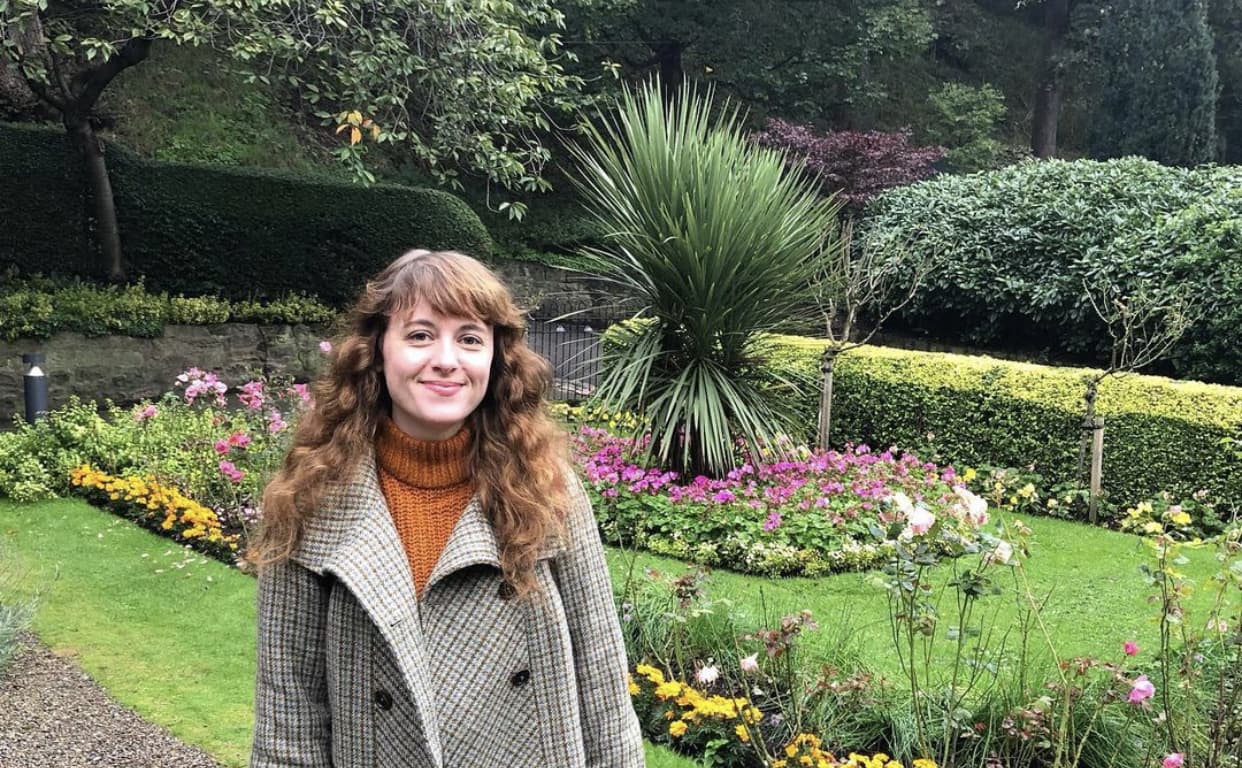 Dr Alley Marie Jordan in a well-tended to garden