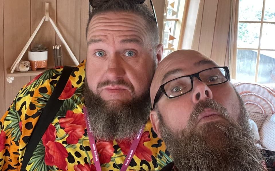 Chris & JJ posing at an RHS show 