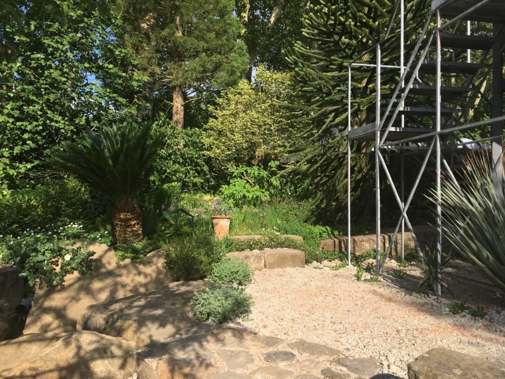 construction on a site planted by Sarah