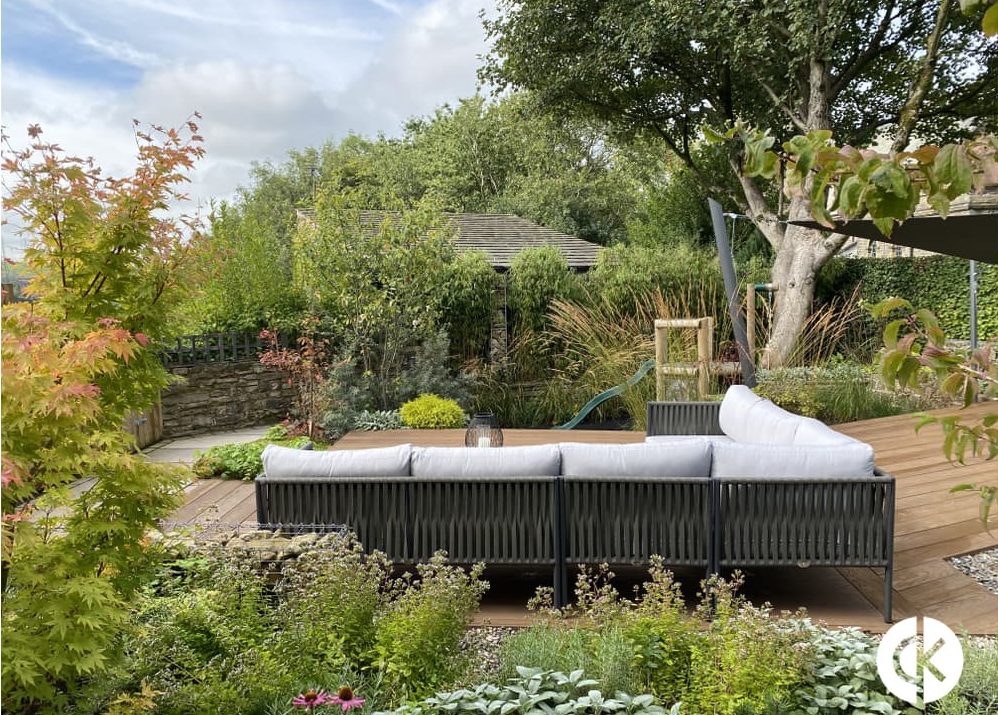 outdoor seating area designed by David Keegan