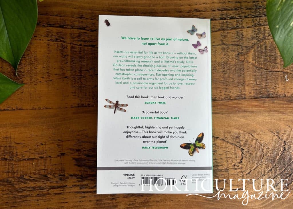 the blurb of Dave Goulson's book on averting the insect apocalypse
