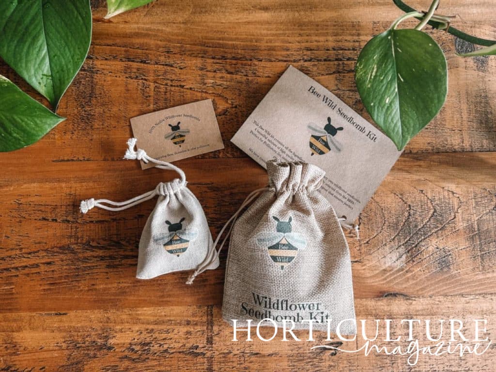small and large hessian bags with bees printed onto them from BeeWild
