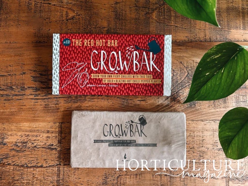 the red hot grow bar form the gluttonous gardener on a table indoors