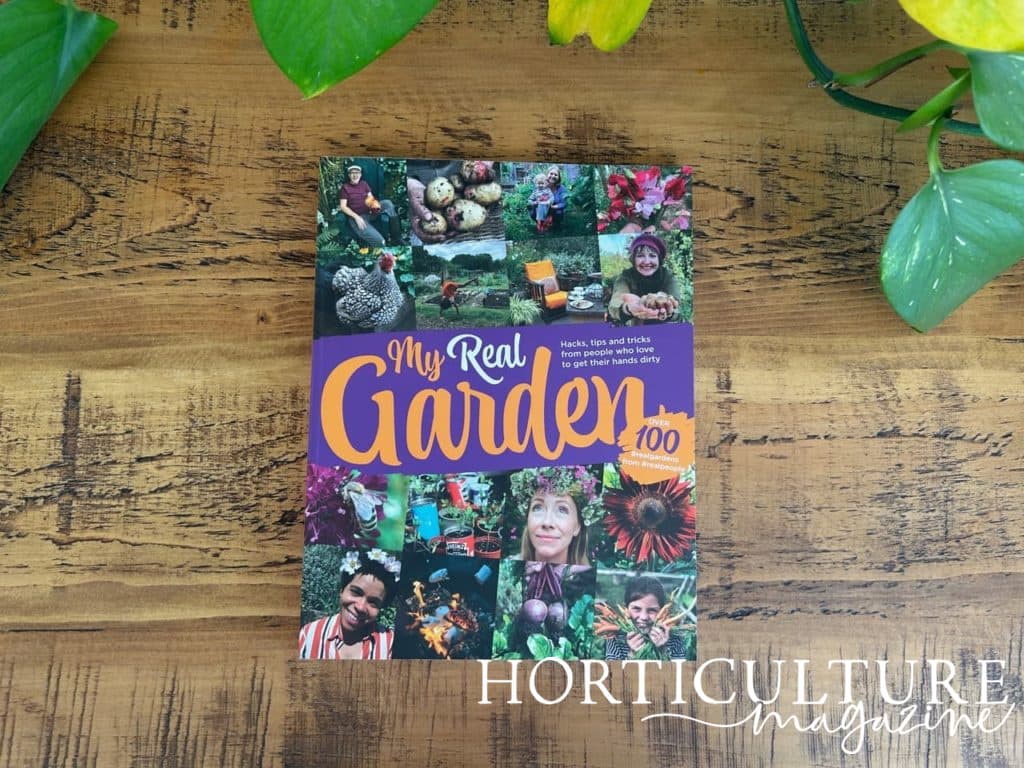 My Real Garden book with dozens of photographs from real gardeners across the UK on the cover