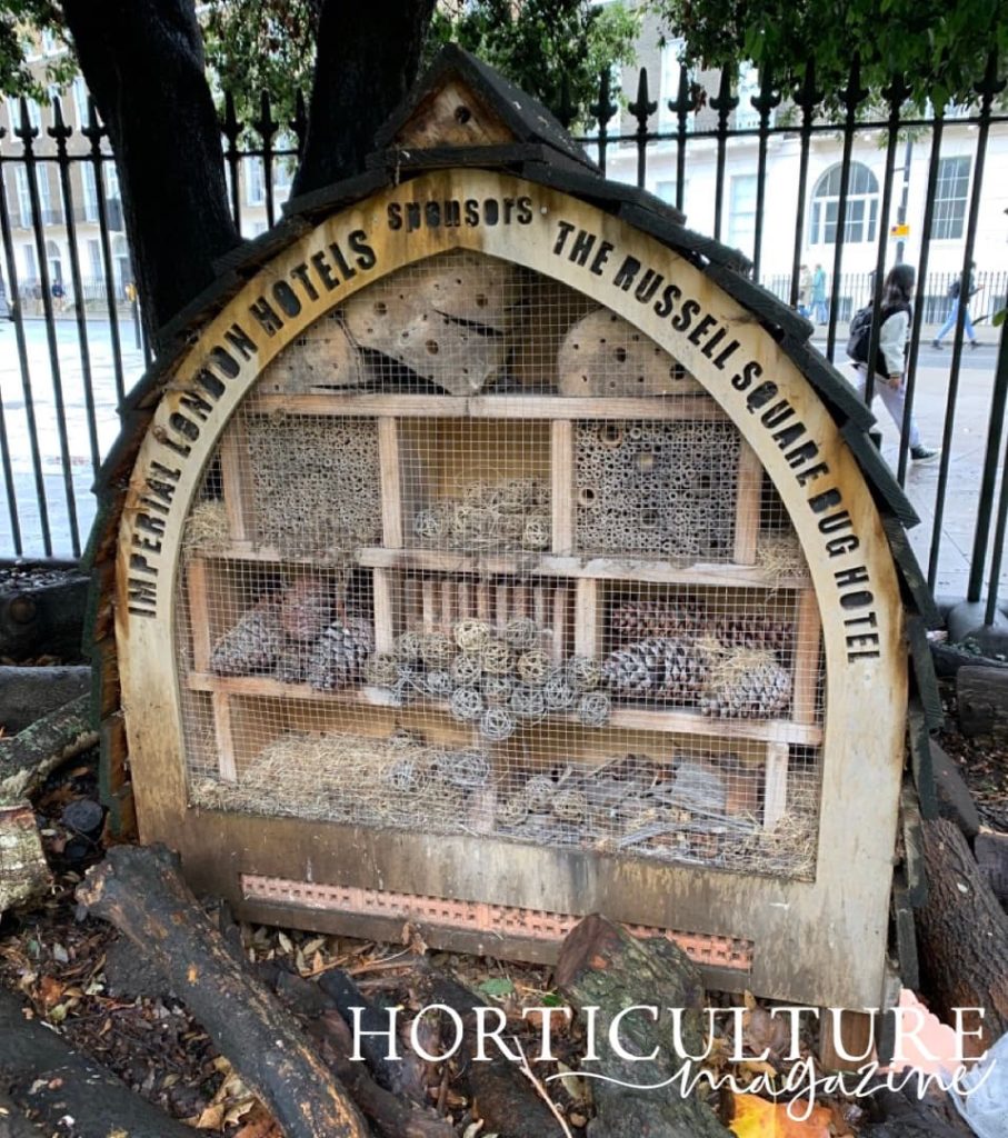 a huge bug hotel located on Russell Square in Central London