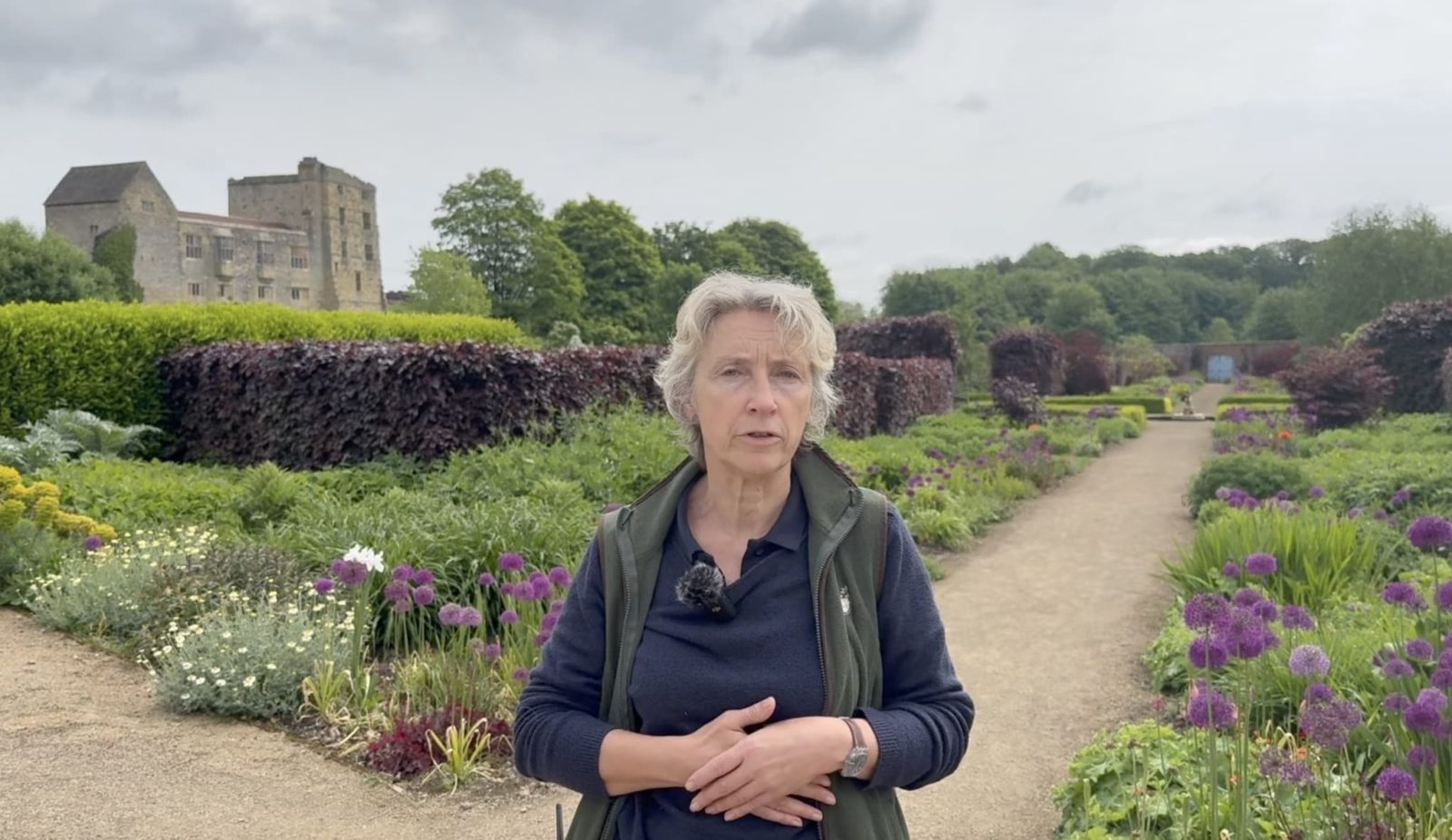 horticulturist June Tainsh stood inside the grounds of Helmsley Walled Gardens